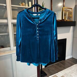 Y2K Velvet Teal long sleeve